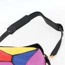 LOEWE Anagram Puzzle bag Shoulder Bag Leather 2way Multicolor Gold Auth 149889SM-15