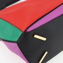 LOEWE Anagram Puzzle bag Shoulder Bag Leather 2way Multicolor Gold Auth 149889SM-17