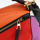 LOEWE Anagram Puzzle bag Shoulder Bag Leather 2way Multicolor Gold Auth 149889SM-20