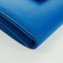 JACQUEMUS Shoulder wallet Leather Blue Gold Auth 149891M-10