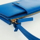 JACQUEMUS Shoulder wallet Leather Blue Gold Auth 149891M-14