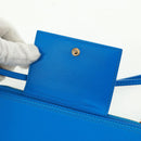 JACQUEMUS Shoulder wallet Leather Blue Gold Auth 149891M-18