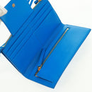 JACQUEMUS Shoulder wallet Leather Blue Gold Auth 149891M-19