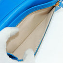 JACQUEMUS Shoulder wallet Leather Blue Gold Auth 149891M-21