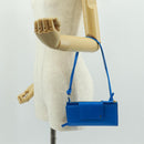 JACQUEMUS Shoulder wallet Leather Blue Gold Auth 149891M-23