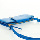 JACQUEMUS Shoulder wallet Leather Blue Gold Auth 149891M-6