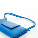 JACQUEMUS Shoulder wallet Leather Blue Gold Auth 149891M-8