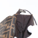 FENDI Zucca Canvas Shoulder Bag Black Brown Silver Auth 149894V-20