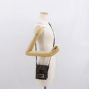 FENDI Zucca Canvas Shoulder Bag Black Brown Silver Auth 149894V-25