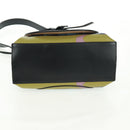 LOEWE Anagram Amazona 75 Hand Bag Leather 2way Blue Silver Auth 149898SM-6