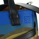 LOEWE Anagram Amazona 75 Hand Bag Leather 2way Blue Silver Auth 149898SM-20