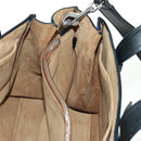 LOEWE Anagram Amazona 75 Hand Bag Leather 2way Blue Silver Auth 149898SM-22