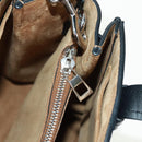 LOEWE Anagram Amazona 75 Hand Bag Leather 2way Blue Silver Auth 149898SM-24