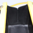 LOEWE Postal Small Handtas Leer 2way Geel Zilver Auth 149899SM-21