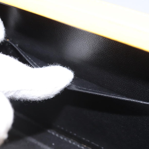 LOEWE Postal Small Hand Bag Leather 2way Yellow Silver Auth 149899SM