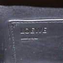 LOEWE Postal Small Handtas Leer 2way Geel Zilver Auth 149899SM-24