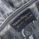 Salvatore Ferragamo Gancini Shoulder Bag Leather 2way Black Gold Auth 149910-12