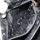 Salvatore Ferragamo Gancini Shoulder Bag Leather 2way Black Gold Auth 149910-22