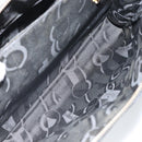 Salvatore Ferragamo Gancini Shoulder Bag Leather 2way Black Gold Auth 149910-23