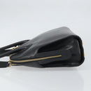 Salvatore Ferragamo Gancini Shoulder Bag Leather 2way Black Gold Auth 149910-4