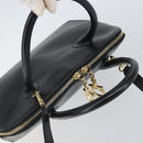 Salvatore Ferragamo Gancini Shoulder Bag Leather 2way Black Gold Auth 149910-6