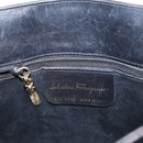 Salvatore Ferragamo Chain Shoulder Bag Leather Black Gold Auth 149911-14