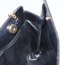 Salvatore Ferragamo Chain Shoulder Bag Leather Black Gold Auth 149911-17