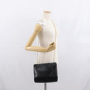 Salvatore Ferragamo Chain Shoulder Bag Leather Black Gold Auth 149911-20