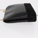 Salvatore Ferragamo Chain Shoulder Bag Leather Black Gold Auth 149911-5