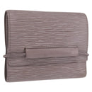 LOUIS VUITTON Epi Porte Monnaie Elastic Wallet Gray lilac M6366B LV Auth 149915-1