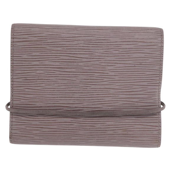 LOUIS VUITTON Epi Porte Monnaie Elastic Wallet Gray lilac M6366B LV Auth 149915