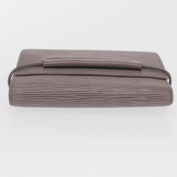 LOUIS VUITTON Epi Porte Monnaie Elastic Wallet Gray lilac M6366B LV Auth 149915