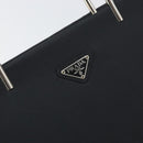 PRADA Hand Bag nylon metal Black Silver Auth 149917V-18