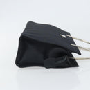PRADA Hand Bag nylon metal Black Silver Auth 149917V-3