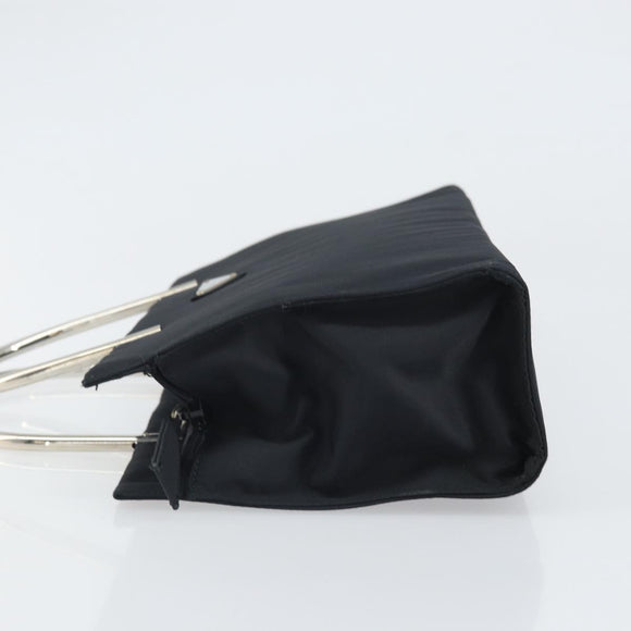 PRADA Hand Bag nylon metal Black Silver Auth 149917V