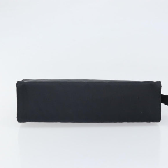 PRADA Hand Bag nylon metal Black Silver Auth 149917V