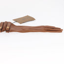 BURBERRY Gloves Leather Size 7 Brown Gold Auth 149919M-4