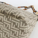 FENDI Zucca Canvas Hand Bag 2way Beige Gold Auth 149920SM-12