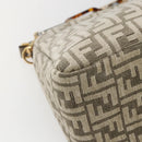 FENDI Zucca Canvas Hand Bag 2way Beige Gold Auth 149920SM-13