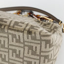 FENDI Zucca Canvas Hand Bag 2way Beige Gold Auth 149920SM-14
