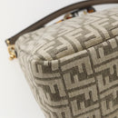 FENDI Zucca Canvas Hand Bag 2way Beige Gold Auth 149920SM-15