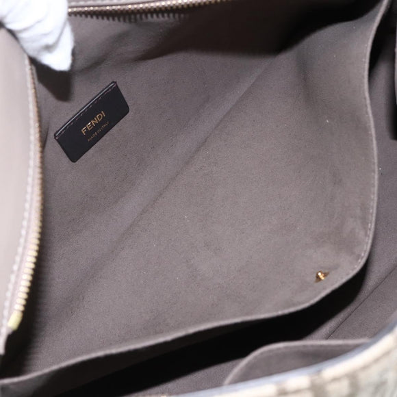 FENDI Zucca Canvas Hand Bag 2way Beige Gold Auth 149920SM