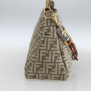 FENDI Zucca Canvas Hand Bag 2way Beige Gold Auth 149920SM-4