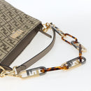 FENDI Zucca Canvas Hand Bag 2way Beige Gold Auth 149920SM-9