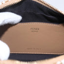 FENDI Zucchino Canvas Shoulder Bag Beige Gold Auth 149921SM-18