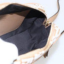 FENDI Zucchino Canvas Shoulder Bag Beige Gold Auth 149921SM-19