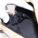 FENDI Zucchino Canvas Shoulder Bag Beige Gold Auth 149921SM-20