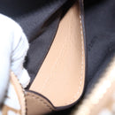 FENDI Zucchino Canvas Shoulder Bag Beige Gold Auth 149921SM-11