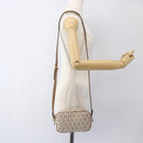 FENDI Zucchino Canvas Shoulder Bag Beige Gold Auth 149921SM-22