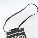 FENDI Sunshine Small Shopper Mini Bag Canvas Patent 2way Black Auth 149922SAM-15
